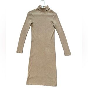 Express Medium beige knit midi dress